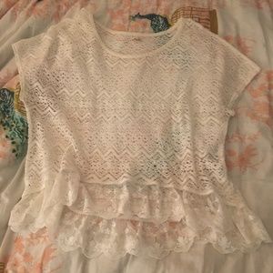 White Lacy Top